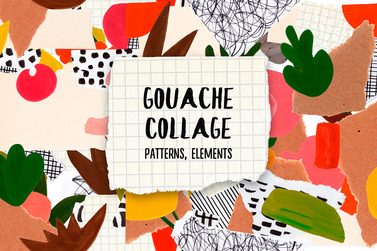 Gouache and Paper Collage! Patterns., an Object Graphic by Slastick (Photo 1 of 10)