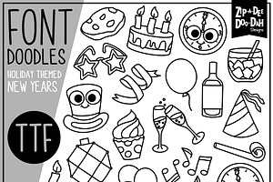 New Years Doodle Font