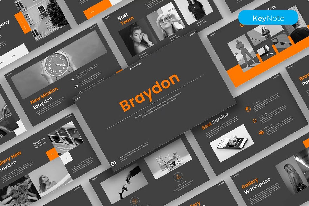 Braydon–Business Keynote Template, a Presentation Template by kreatifreya (Photo 1 of 5)