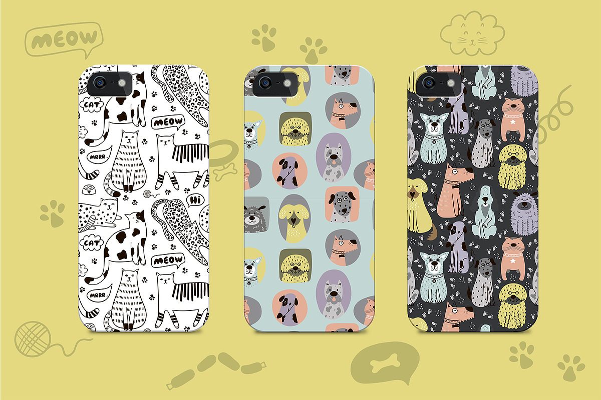 Cats and dogs! Set-2, a Background Graphic by Alona Savchuk (Photo 4 of 16)