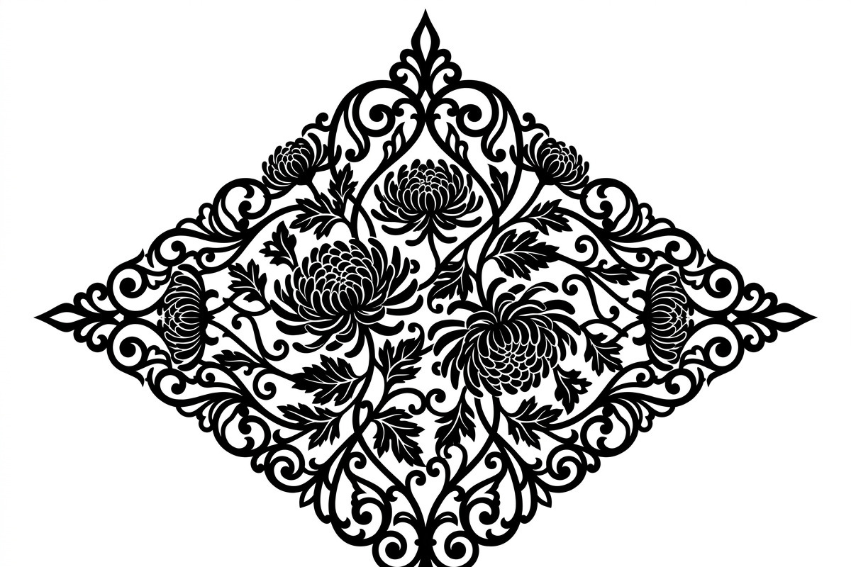 60 Romantic Diamond Wall Floral, a Decorative Illustration by Amazin_art (Photo 24 of 42)