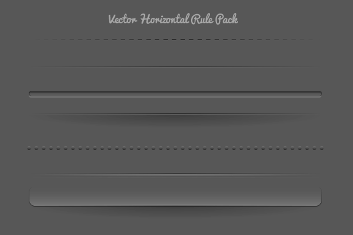Vector Horizontal Rule Pack, a Templates & Theme by Vectricity Designs (Photo 1 of 5)