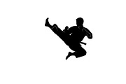 Dynamic martial arts kick silhouette, an Illustration by Amazin_art (Thumbnail 14 of 36)