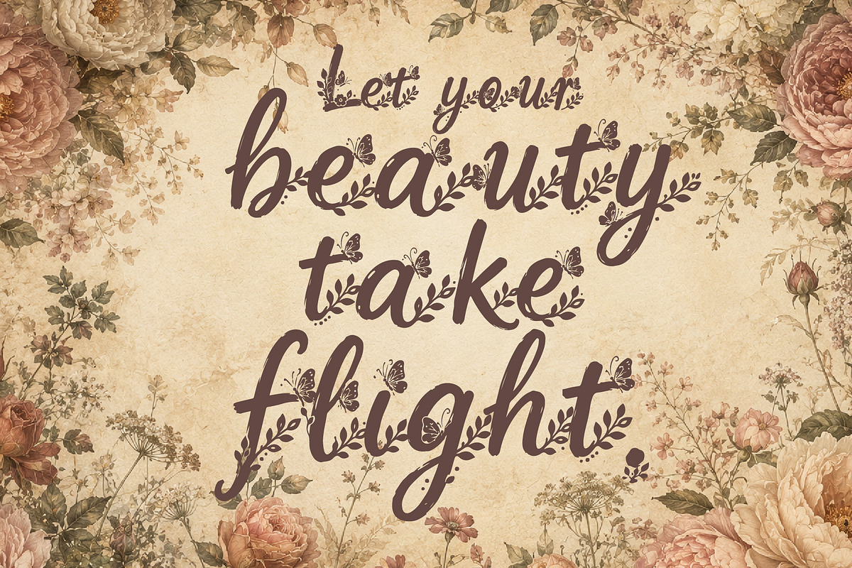 Aerisfly - Butterflies & Floral, a Script Font by HypeWorksCo (Photo 5 of 17)