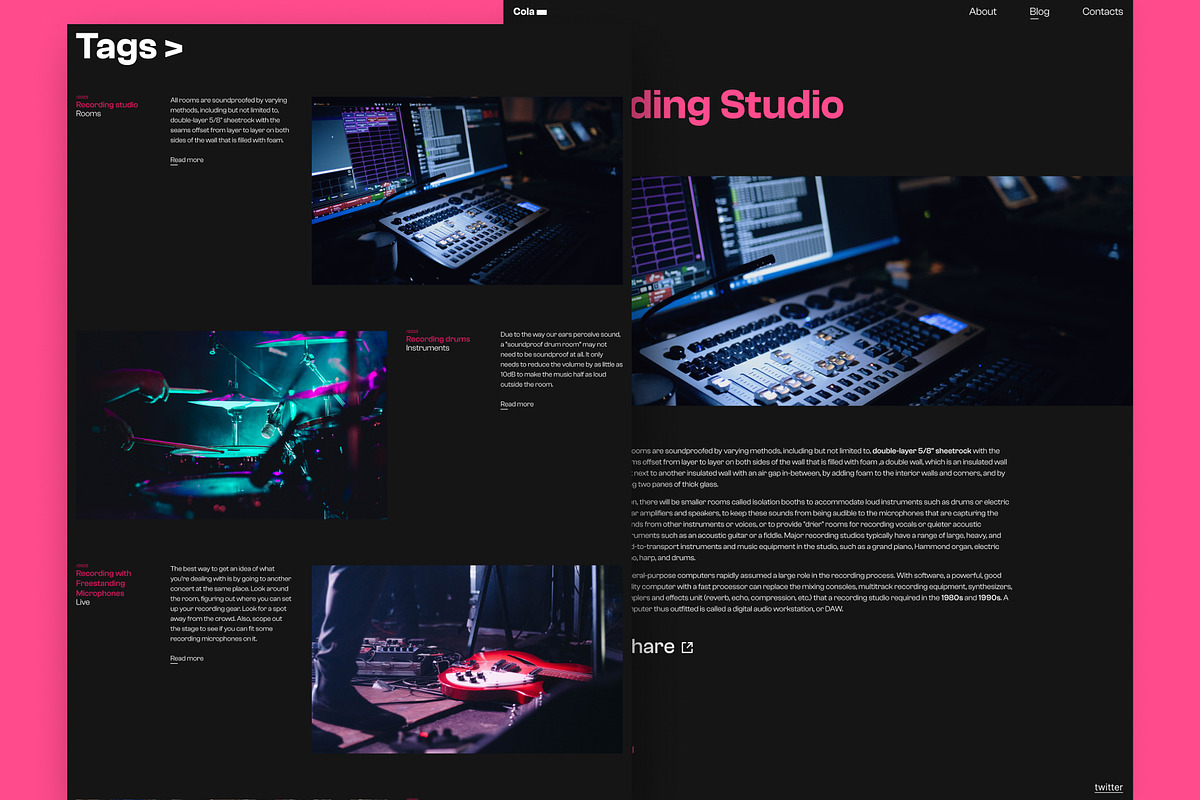 Studio website, a Landing Page Template by danielsantinhos (Photo 5 of 7)
