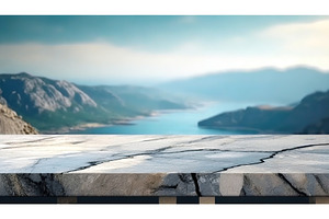 A polished stone table with a, a Nature Photo by Igor Tichonow