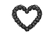 Floral Heart Wreath SVG Bundle, an Illustration by Gaye Art (Thumbnail 7 of 31)