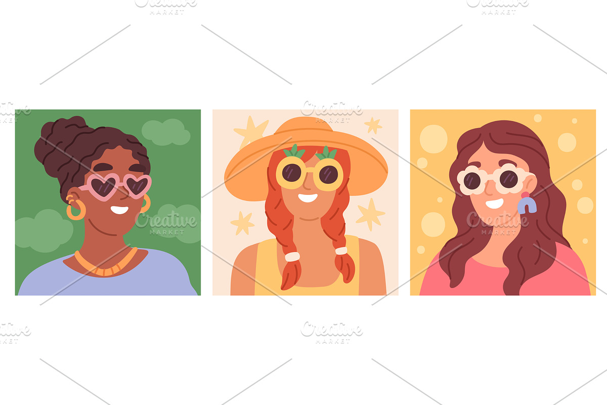 People in sunglasses. Beautiful, a Person Illustration by YummyBuum