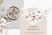 Fall Watercolor Floral BOHO Wedding, a Texture Illustration by WalaPalette (Thumbnail 3 of 6)