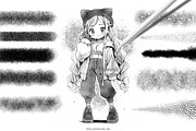 Procreate Manga Cross Hatching, a Brush Add-On by DiBrush Studio (Thumbnail 3 of 5)