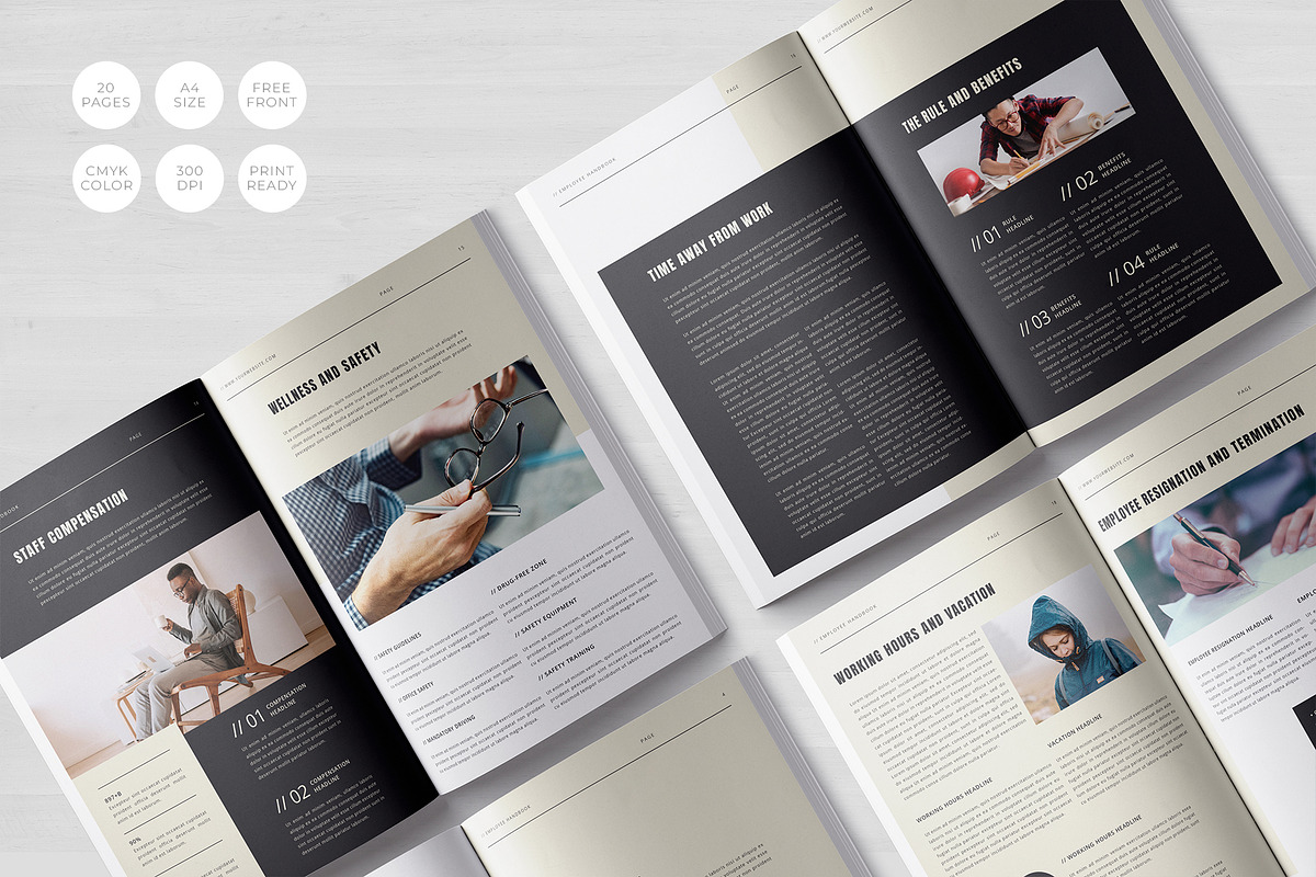 HR/Employee Handbook Template, a Brochure Template by Designsoul14 (Photo 5 of 9)