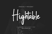 Hightable Font, a Script Font by Zelda Graphic (Thumbnail 1 of 6)