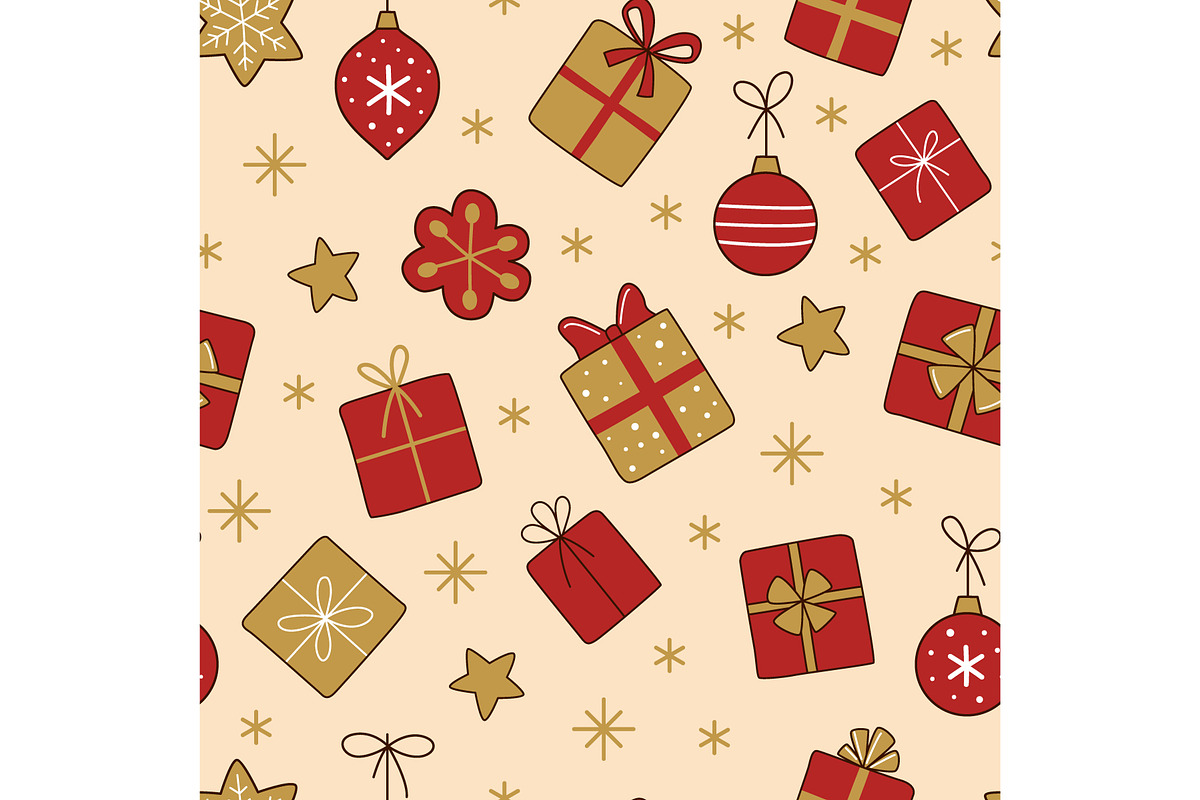 Elegant seamless Christmas patterns, a Graphic by Barsuk's Shop (Photo 10 of 10)