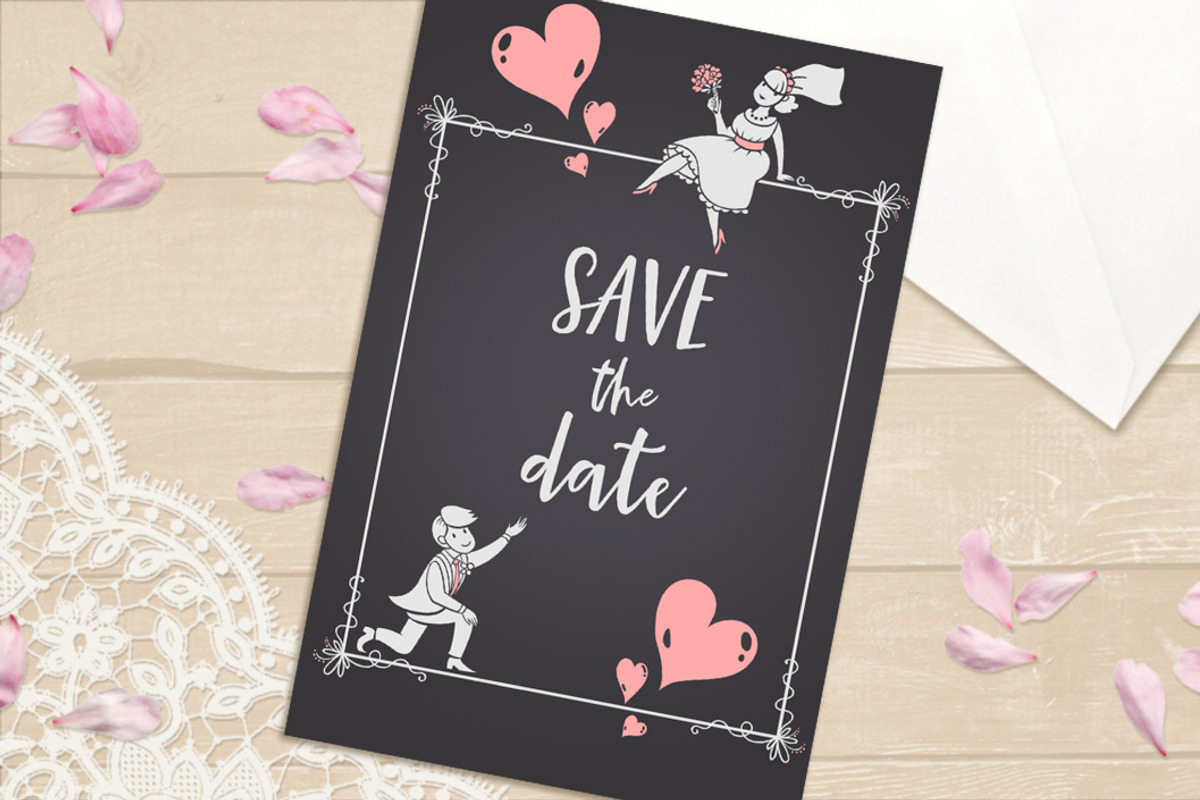 Chalkboard Wedding design elements., an Illustration by KatPush (Photo 2 of 3)