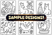 Bold Easy Llama Coloring Pages, an Animal Illustration by Craftsbeefy (Thumbnail 3 of 4)