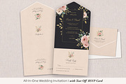 Blush Pink All-In-One Wedding Invite, an Invitation Template by by creative paper (Thumbnail 4 of 4)