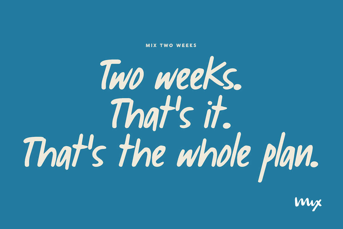 Mix Two Weeks - Handwritten Print, a Handwritten Font by Mix Fonts (Photo 2 of 11)