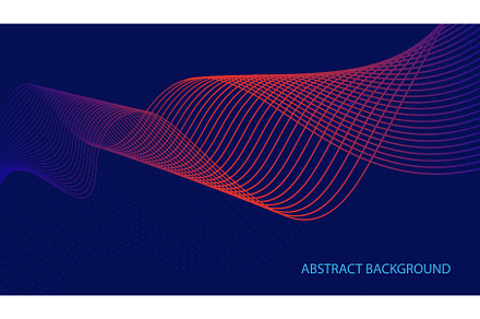 Red and blue abstract wave