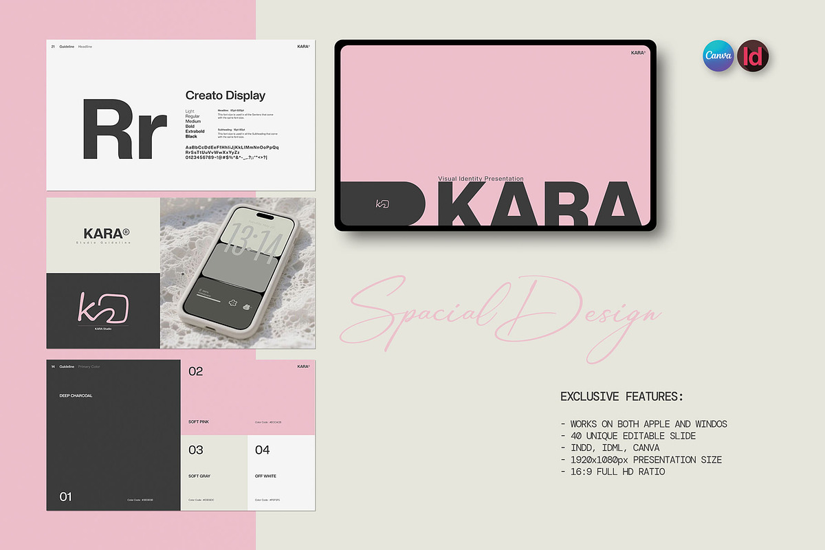 Kara Brand Guidelines | CANVA, a Presentation Template by Graphpexel (Photo 2 of 8)