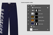 Baggy raw denim pants mockup, a Bottom Mockup by Barmecide Mockup Studio (Thumbnail 3 of 3)