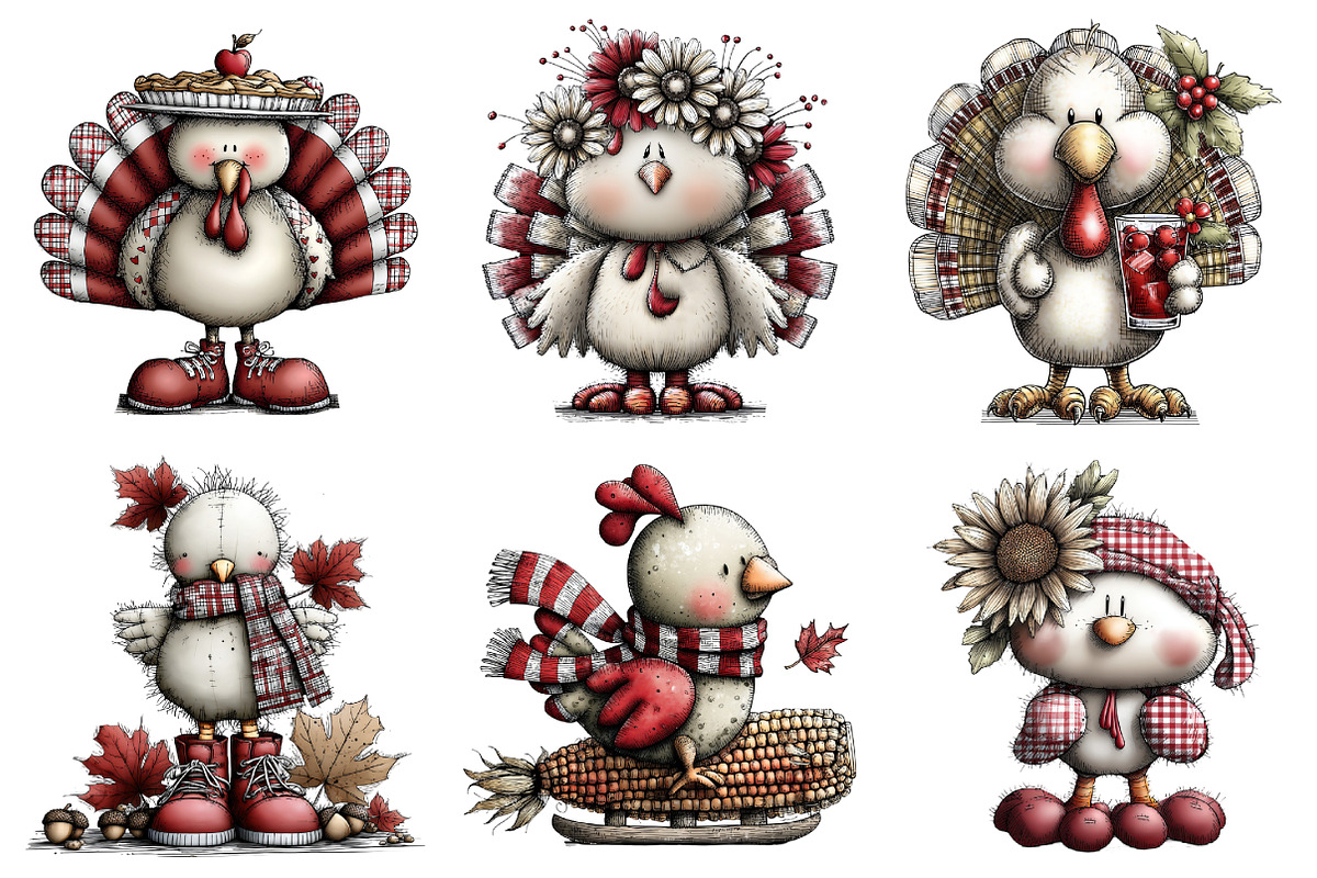 Whimsical Thanksgiving Tarki Clipart, an Illustration by Daily.Designs (Photo 5 of 5)