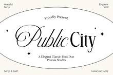 Public City Elegant Classic Font Duo