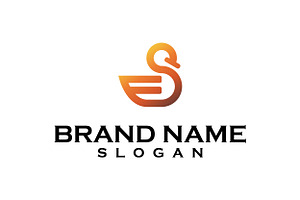Letter S swan logo design template, an Object Graphic by nicemorning
