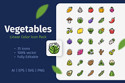 35 Vegetables Linear Color Icon Pack, an Emoji Icon by Bilicube Studio (Thumbnail 2 of 3)
