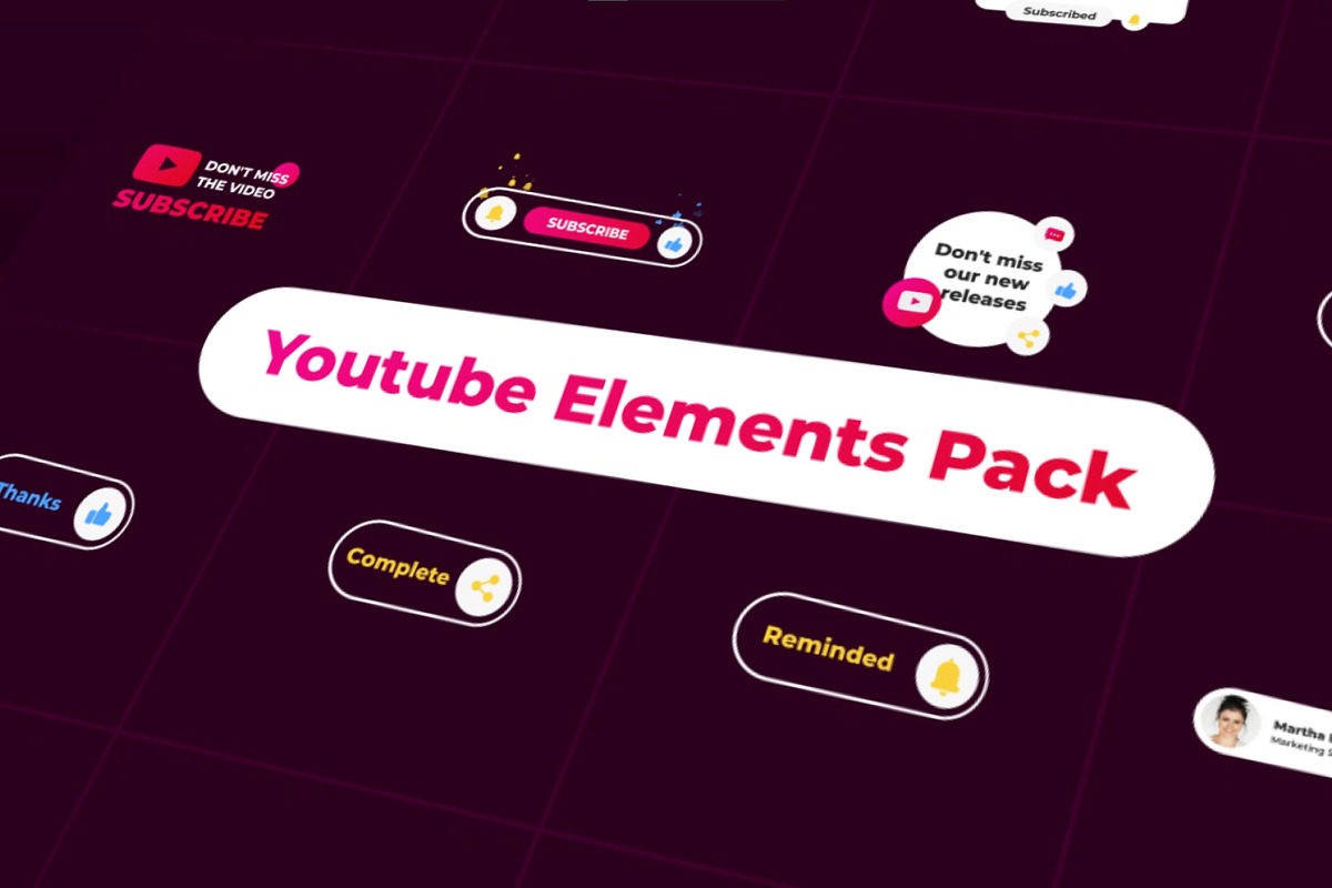 Youtube Elements Pack, a Social Media Template by Laimmilka (Photo 1 of 3)