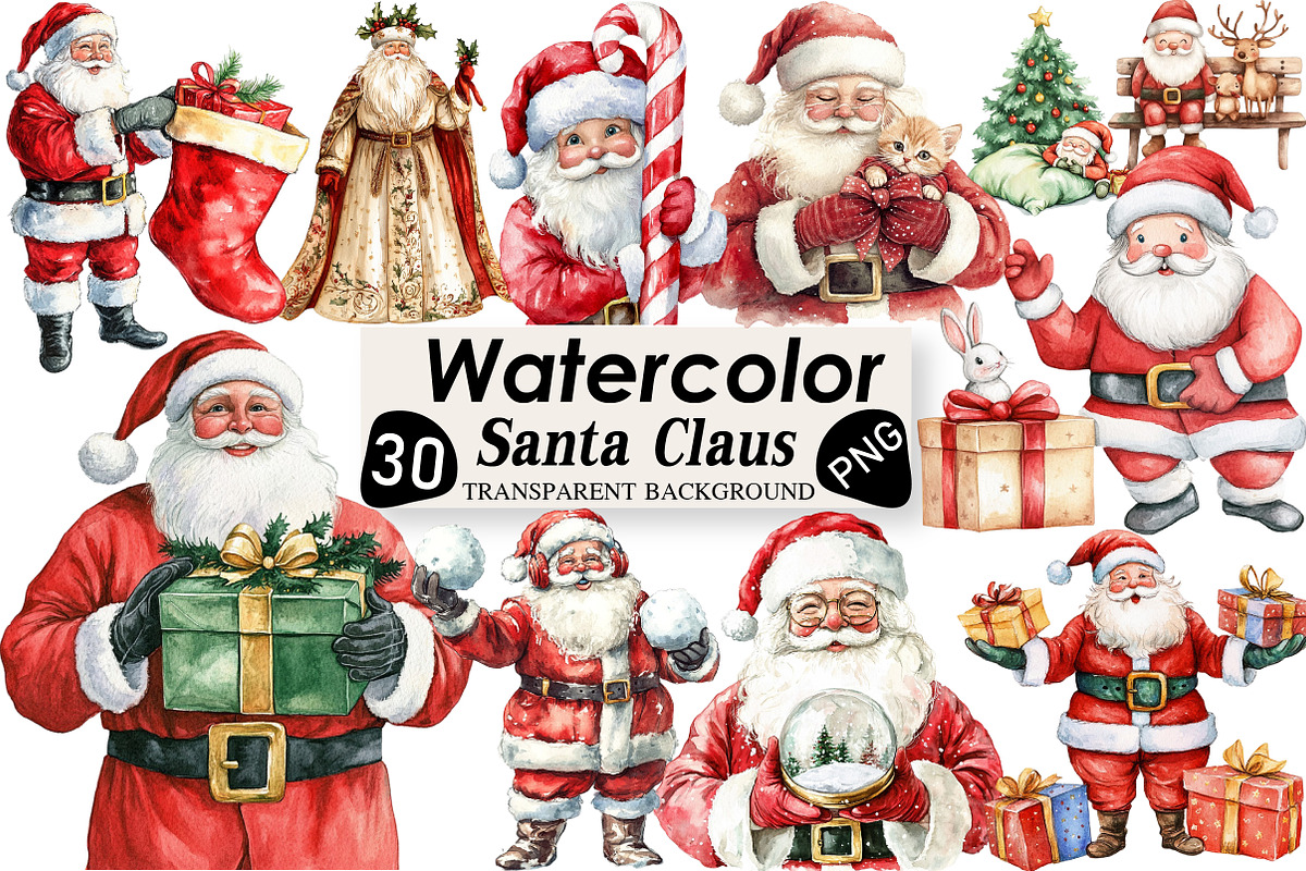 Santa Claus Clipart, an Illustration by Black Bird Studio (Photo 1 of 6)