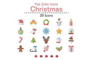 Flat Color Icons Christmas Icons.