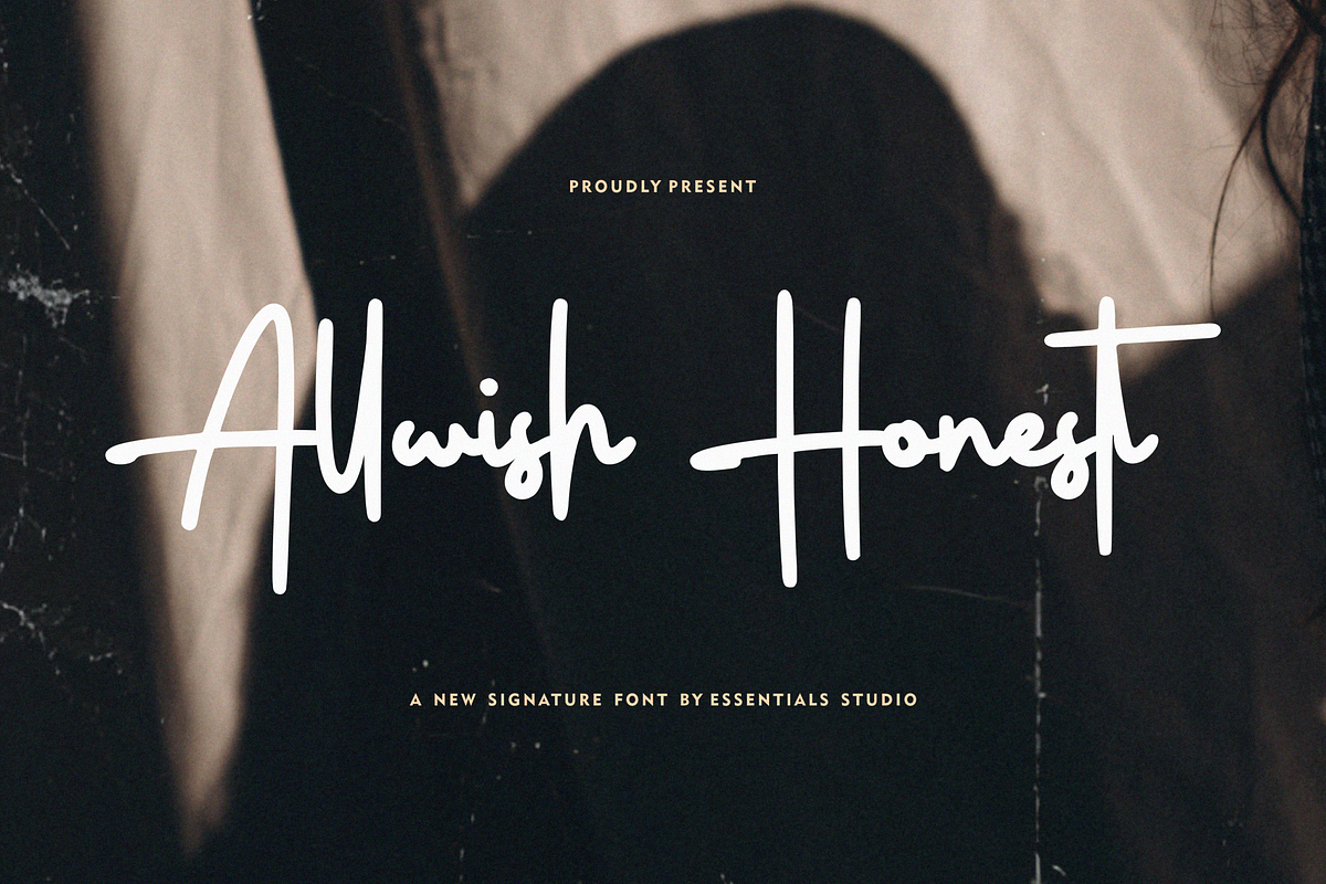 Allwish Honest, a Script Font by Essentials Studio (Photo 1 of 7)