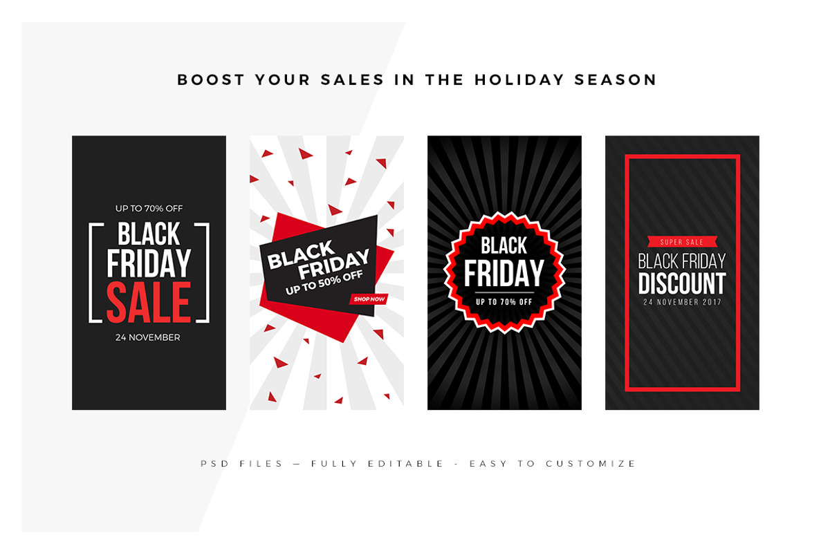 Black Friday Instagram Stories, a Social Media Template by MinimalStudioCo (Photo 5 of 9)