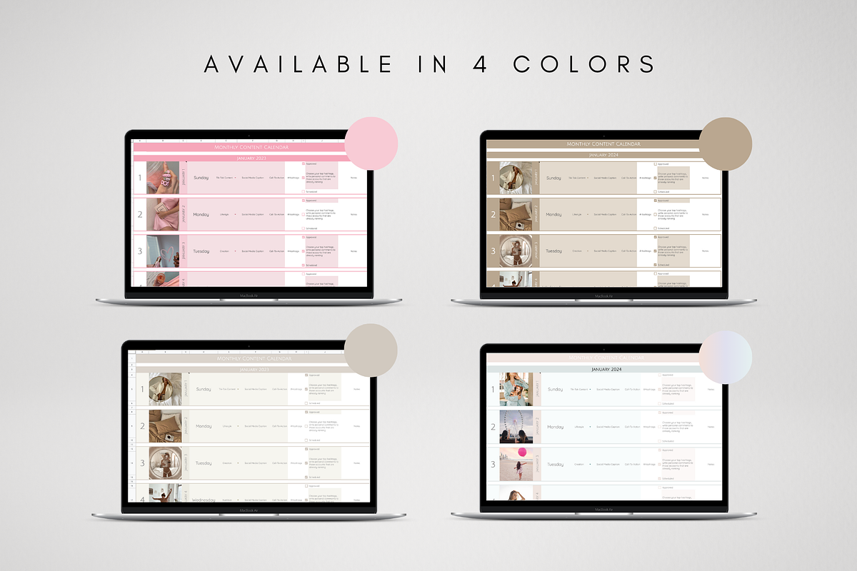 Google Sheets Social Media Planner, a Templates & Theme by BRANDcontent (Photo 9 of 9)