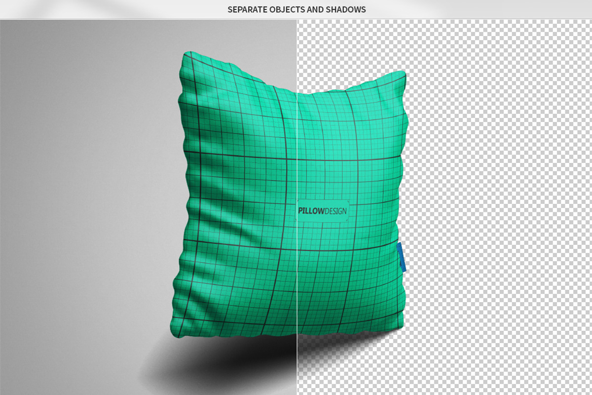 Square Pillow Mock-Up, an Apparel Mockup by MassDream (Photo 10 of 11)