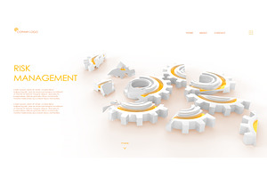 Risk management isometric 3D render, a 3D by Marozhkastudio