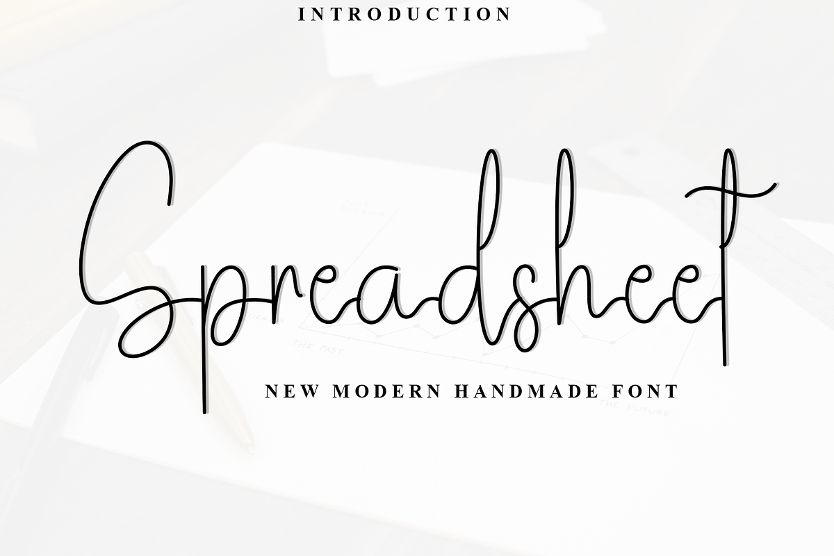 Spreadsheet, a Handwritten Font by FreshTypeINK (Photo 1 of 8)