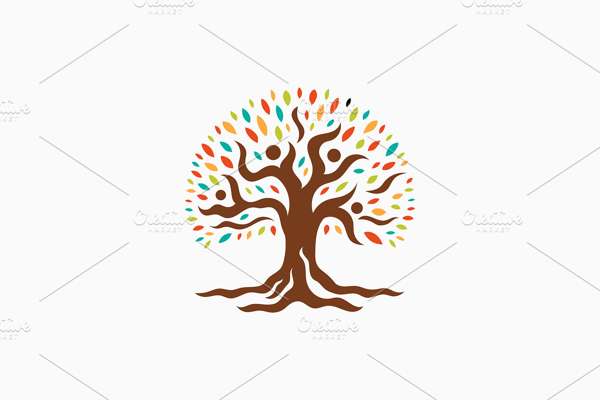 banyan tree people community logo, a Branding & Logo Template by VASTARD STUDIO