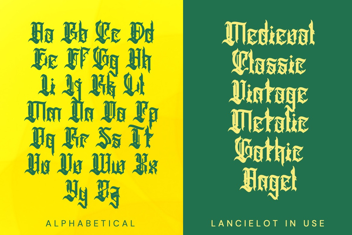 Lancielot - Medieval Blackletter, a Blackletter Font by Dhabee (Photo 5 of 15)