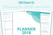 Printable Planner Kit for 2018, a Stationery Template by MOD (Thumbnail 1 of 5)