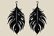 Leaf Earring Silhouette Bundle, an Object Graphic by balal (Thumbnail 15 of 15)