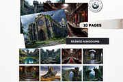 Fantasy RPG Backdrop Digital Papers, an Illustration by ThatsDesignArt (Thumbnail 4 of 10)