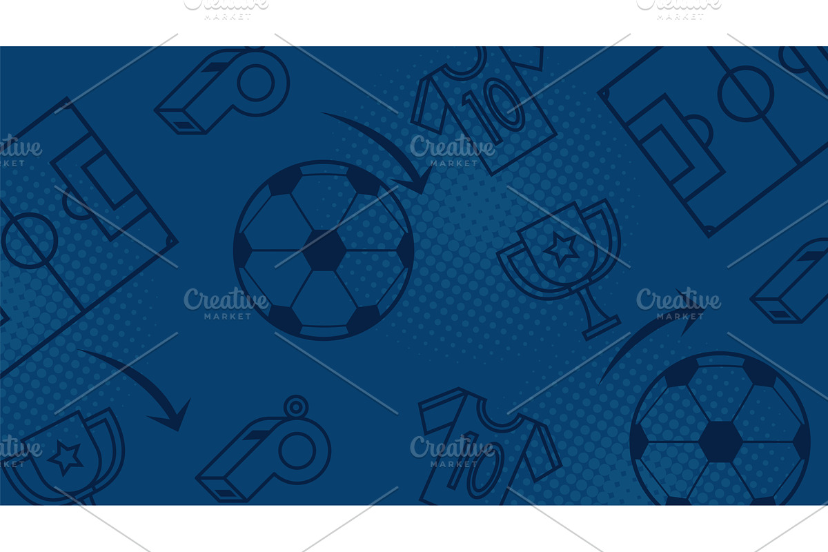soccer pattern icons, a Sport Illustration by studiogstock