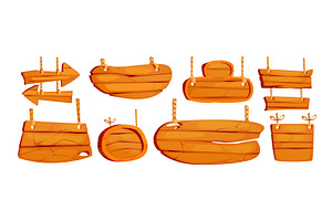 Wooden signboard with rope, an Object Illustration by art PVP - market