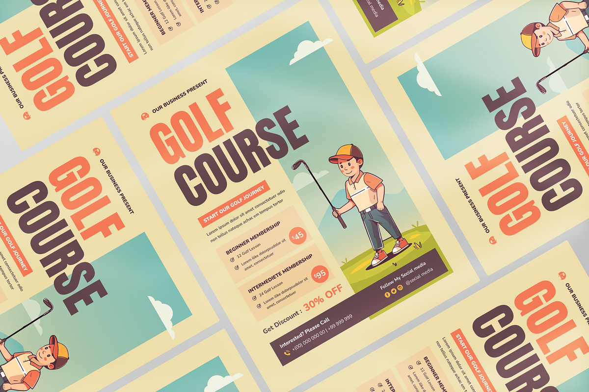 Golf Course Flyer, a Flyer Template by Annora Studio (Photo 3 of 5)