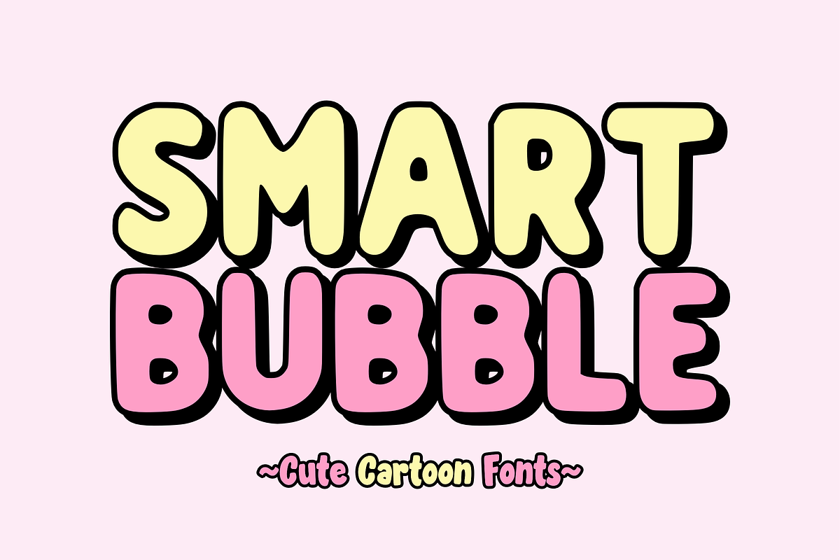 Smart Bubble - Cartoon Font Type, a Font by KiddoGlyphs Studio (Photo 1 of 5)