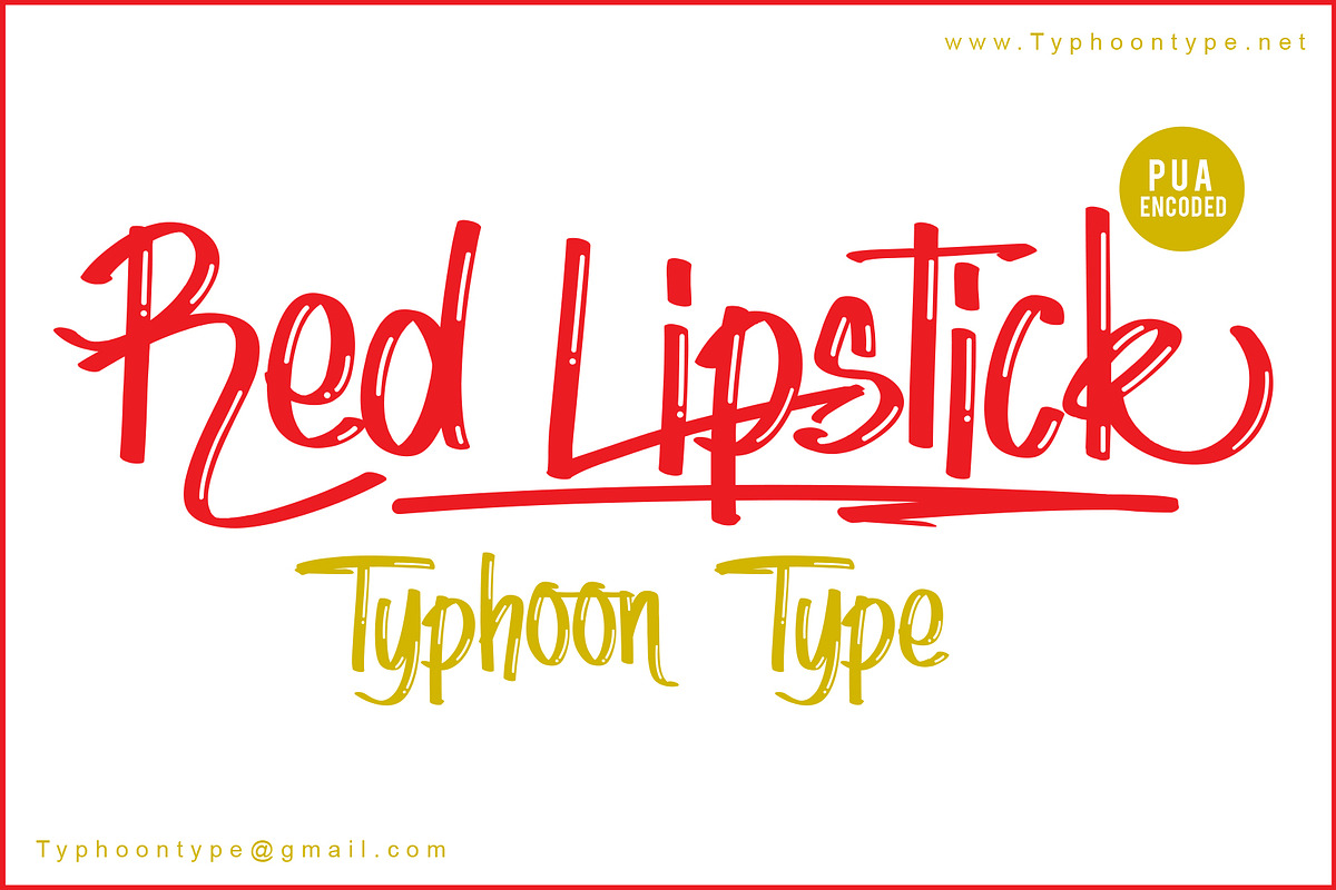 Red Lipstick font