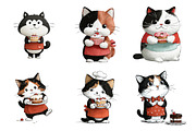 Cute Cat With Cake Clipart, an Illustration by DreamArtGraphic (Thumbnail 4 of 4)