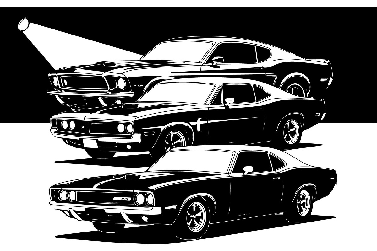 Retro Fast Car Vector SVG Bundle, an Object Graphic by jahid234 (Photo 4 of 13)