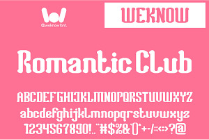 Romantic Club font, a Slab Serif Font by weknow